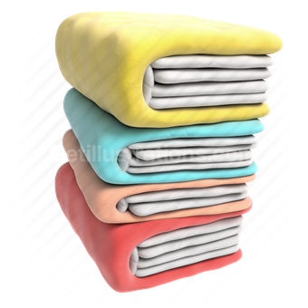 folded, towels, laundry, clean, domestic, household, hygiene